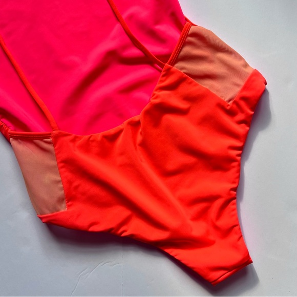 NWT Free People FELLA Mad Max Low Back Orange Sherbert One-Piece MSRP$180 - Picture 11 of 16